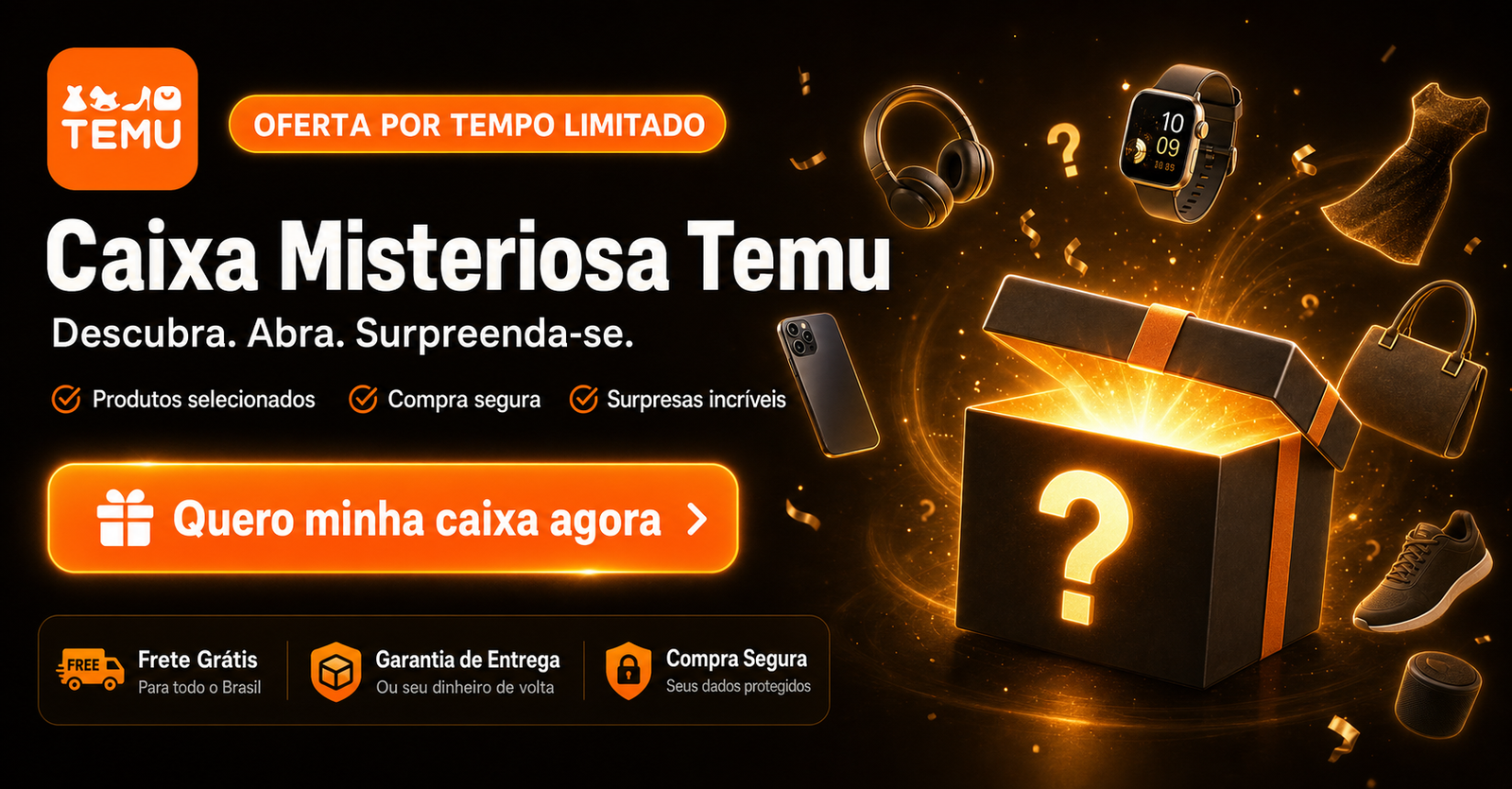 Caixa Misteriosa Temu